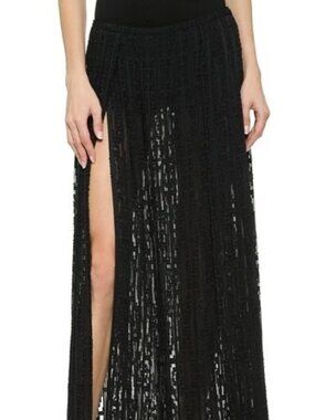 TORN BY RONNY KOBO ‘Boba’ Black Maxi Skirt Seen On Celebrity Size M NWT $288